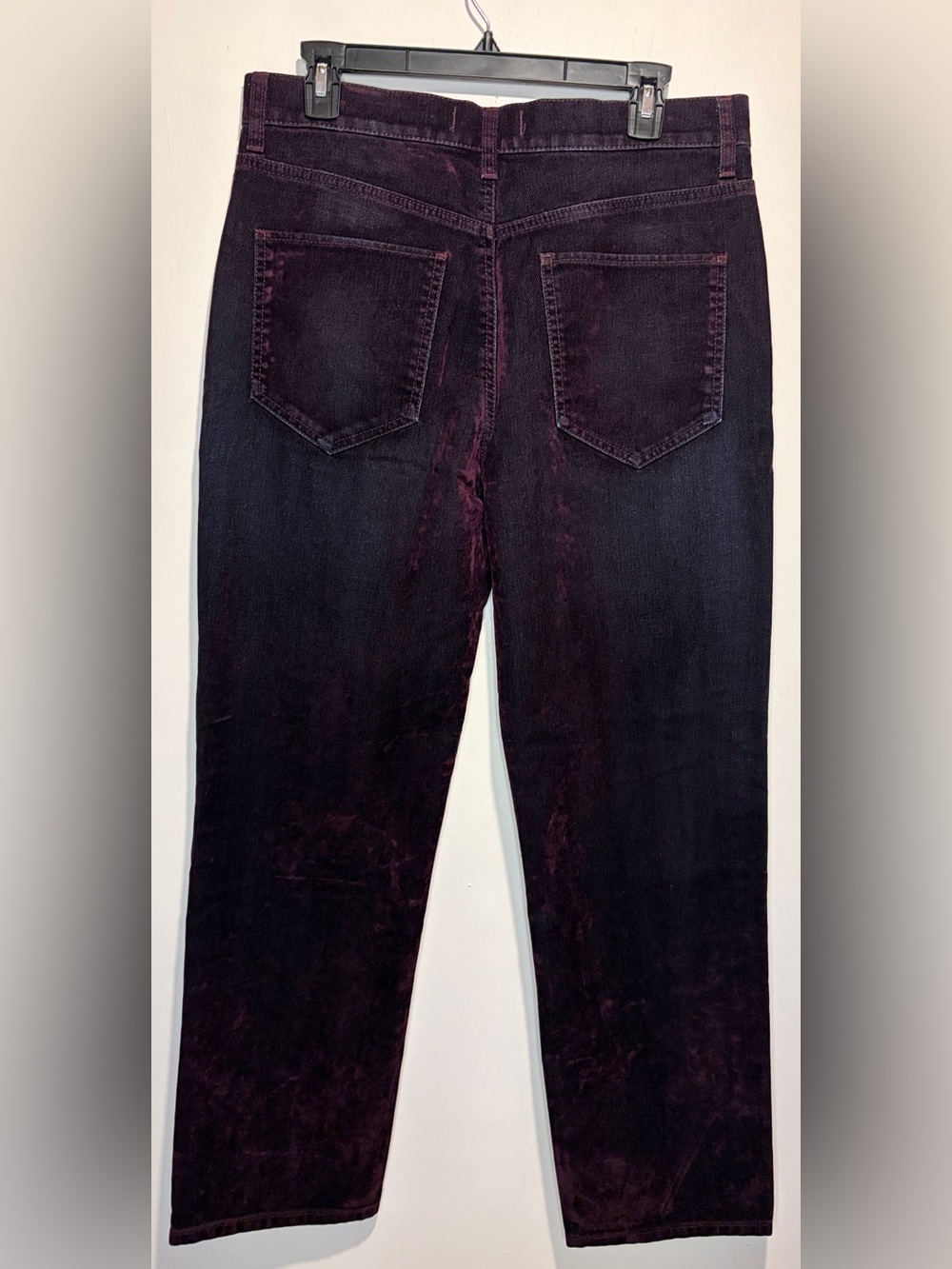Free People Straight Leg Jeans in Deep Plum - Picture 4 of 10